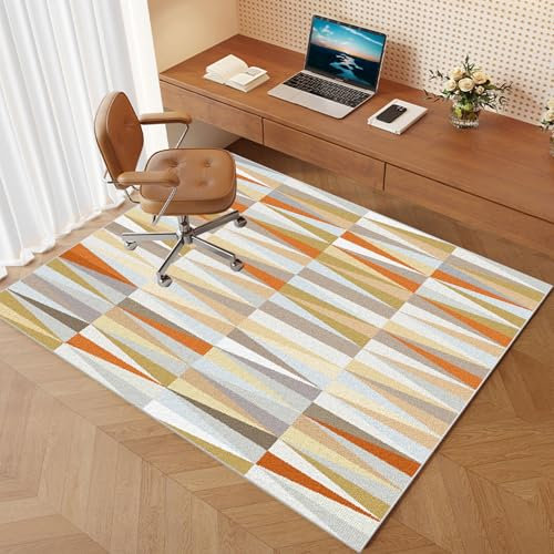 Xiaputcr Office Chair Mat Home Floor Protectors Mat Computer Chair Mat For Carpet Antideslizante Rectangular Gaming Chair Rug Alfombrilla para Silla con Ruedas para hogar Oficina Piso 60 x 70 cm