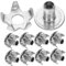 Holibanna 3sets Crampon Nails Hole Plug Pressure Relief Valve Air Compressor Plug Cap Plug Spring Clip Lanyard Kit Plug Replacement Spring Tree Shear Spring Spare Spring Silver Steel 100pcs*3