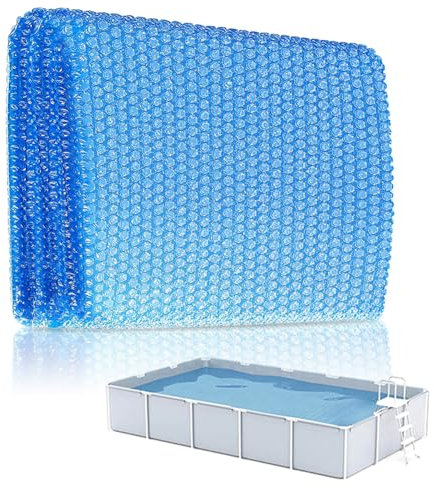 Bache a Bulle pour Piscine Ronde Rectangulaire,Bâche Solaire De Piscine,Bache Piscine Hivernage Ete Chauffante,Bâche pour Bassin Exterieur,Couverture Piscine,Bache Bulle Piscine (200x300CM)
