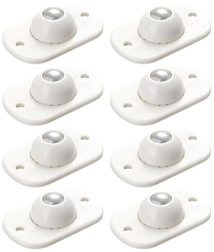 STOBAZA 8Pcs Adhesive Universal Wheels Mini Swivel Casters for Storage Boxes Trash Cans Kitchen Appliances Smooth Mobility Convenient