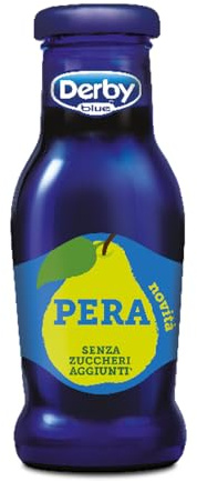 Derby Blue Succo di Frutta Gusto Pera Senza Zuccheri Aggiunti 200ml x24, Senza Glutine
