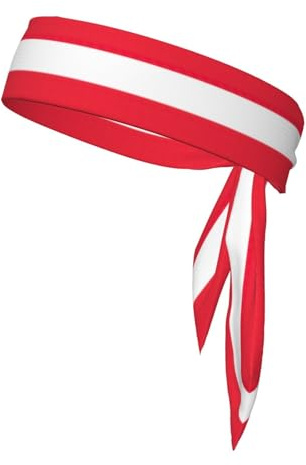 Sport-Kopfbänder mit österreichischer Flagge, Unisex, zum Binden am Rücken, Workout, Haarband, Schweißbänder für Tennis, Ninja, Laufen