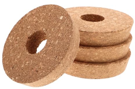 FUTUREORYY Coperchio in Legno per Vaso Idroponico Fori, Set da 4 Pezzi per Fioriere Cave, Accessorio per Micro Paesaggi da Interno e Ufficio, Design Minimalista e Dimensioni Compatte