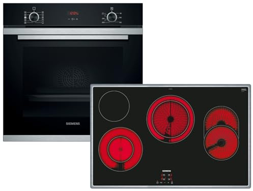 Siemens EQ214KD00Z Set Backofen HR214ABS0 + Glaskeramikkochfeld ET845HH17