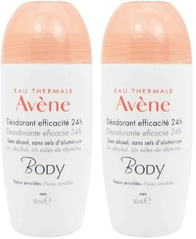 Avene Body Deodorant Roll-On 24H for Sensitive Skin 50 ml (Packung mit 2)