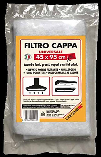 FILTRO CAPPA UNIVERSALE 45 X 95 CM ASSORBE FUMI GRASSI E FUMI