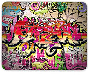 Mur Graffiti Funky Tapis de Souris Tapis - Enfants Adolescent Cool Fun Cadeau Ordinateur # 8692