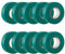 GTSE - Cinta aislante verde de 19 mm x 20 m para instalaciones eléctricas - Autoadhesiva y resistente para proteger, agrupar y reparar cables - 10 Rollos