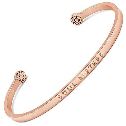 SIMPLE PLEDGE | Soul Sisters Armreif | Armband Damen mit Gravur in Silber, Gold, Roségold | Perfekt als Schmuck Geschenk | Blindgravur