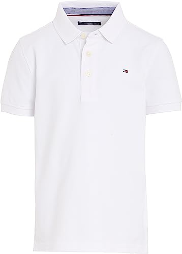 Tommy Hilfiger Bambino Maglietta Polo Maniche Corte in Cotone Bio