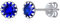 ChicSilver damen Geburtsstein Ohrstecker Silber September Birthstone Ohrstecker Simulierter Saphir Blau Stein Schmuck Für Mädchen Mama