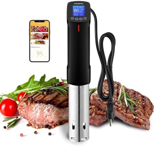Inkbird WIFI Sous Vide Machine ISV-100W| 1000 Watts Sous-Vide Cooker Immersion Circulator with 14 Preset Recipes on APP and Thermal Immersion, Fast-Heating with Timer |Best Father's Day Gift