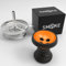 Premium Universal Steinkopf Set für Shisha | Glasierter Innenraum | Kaminaufsatz mit Einlegesieb aus Edelstahl und einem Gummigriff inkl. Kopfdichtung (Orange)