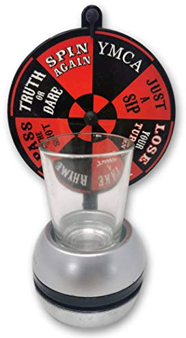 EKNA® Trinkspiel Wheel of Shots - Spinning Wheel Toy - Glücksrad-Spiel mit Schnapsglas (Schnapsrad (Wheel of Shots))