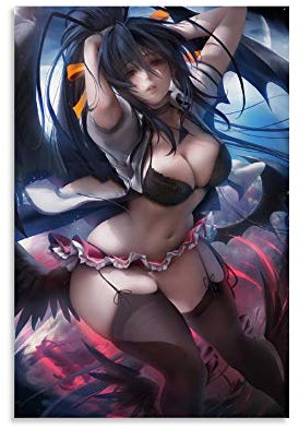 Yunle High School Dxd Akeno Kunst-Poster, dekoratives Gemälde, Leinwand, Wandkunst, Wohnzimmer, Poster, Schlafzimmer, Malerei, 30 x 45 cm