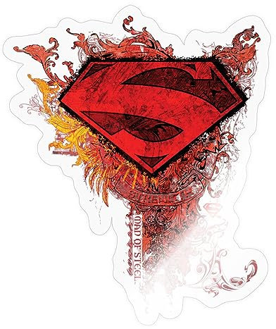 Spreadshirt DC Comics Superman Logo Strength Sticker Aufkleber, 10 x 10 cm, Transparent glänzend