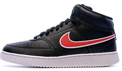 Nike Herren Court Vision Mid Sneaker, Rot-weiß schwarz/Universität, 40.5 EU