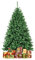 RELAX4LIFE Künstlicher Weihnachtsbaum 225cm, Tannenbaum Künstlich mit 2254 Spitzen, Christbaum mit Metallständer, Schnellaufbau Klappsystem, Grün