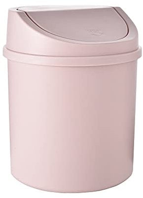 YYCFB Desk Bin Small Kitchen Bin Bedroom Bins For Teenagers Bedroom Bins Bin With Lid Small Bin With Lid Waste Bins Kitchen Dustbin With Lid Worktop Bin Pink,One Size