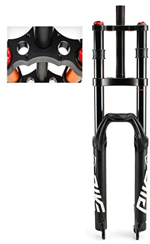 VPPV MTB DH Gabel Fahrrad Air 27,5 29 Zoll 150 Mm Ultraleicht Doppelschulterkontrolle 28,6 Mm Straight Tube Gabel Fahrrad Downhill Federung 2150g (Farbe : Black, Size : 26 inch)