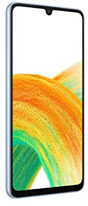 Samsung Galaxy A33 5G Android-Smartphone, Infinity-U FHD+ Super AMOLED 6,4 Zoll¹, 6 GB RAM und 128 GB interner Speicher, erweiterbar², Akku 5.000 mAh, Awesome Blue [Italienische Version]