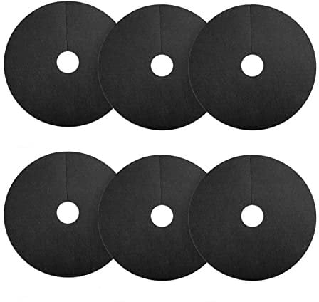 Dysetcs Baum-Unkrautschutzmatte aus Vlies, abbaubar, Baumschutzmatte, Unkrautschutz, Pflanzenabdeckung, Baummulchring zur Unkrautbekämpfung, Wurzelschutz, 60 cm, Schwarz, 12 Stück