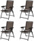 COSTWAY 4er Set Klappstühle Hochlehner, Gartenstuhl Klappsessel, Terrassenstühle Outdoor bis 135kg, Lehnstuhl höhenverstellbar