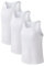 DAVID ARCHY Unterhemd Herren Tank Top 3er Pack aus Stretch-Baumwolle mit Rundhalsausschnitt (Weiß, M)
