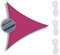 ZQXFZ Voile d Ombrage Triangulaire 2.4x2.4x2.4m Rose Rouge， Voile d Ombrage Tissu Imperméable Bloque 90% des UV Indéchirable, Toile Ombrage pour Pergola Plein air Terrasse