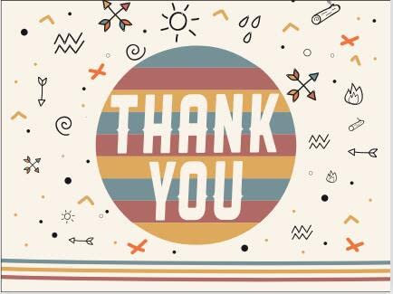 NA 20 thank you cards with 4 different designs on the front,dankeskarten supplied with envelopes.