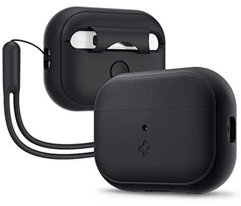 Spigen Silicone Fit Hülle Case Kompatibel mit AirPods Pro 2. Generation (2023/2022) - Schwarz