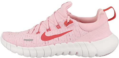NIKE Women's Free Run 5.0 Sneaker, MED Soft Pink/LT Crimson-Pink Foam, 4 UK