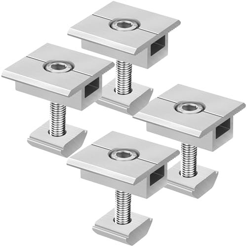 SWTYExt 4 Stück Solarmodul Halterung Mittelklemmen 30mm Aluminiumlegierung Solarpanel Halterung Befestigung PV Module Halterung Halterung für Solarmodulen Montagehalterungen Gerahmte Panels