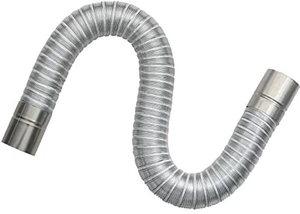 harayaa Chimney Vent Length Duct Extension Pipe Boiler Heater Exhaust Pipe Accessories Stove Pipe for, Multi, 7cmx2m