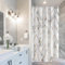 Hnmdmyi Rideau de Douche Marbre 90x180, Gris et Blanc Rideau de Douche Or Ligne Géométrique Abstrait Moderne Luxe Art Rideau de Baignoire Etanche Polyester Tissu Lavable Rideau de Bain avec Crochets