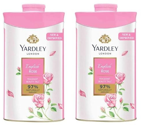 2 x 100gm Yardley London Perfumed Talcum Powder English Rose