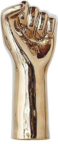 Skulptur Handwerk Abstrakte Kunst Ornament Perfekte Harz Faust Geste Skulptur Einfacher Stil Handgemachte Statue Abstrakte Kunst Schreibtisch Bücherregal Display Ornament Dekor Kleine Größe,L Ornament