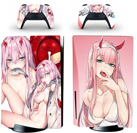 Vanknight Autocollant pour manette de console de PS5 - Motif anime Girl - Pour console et manettes PS5