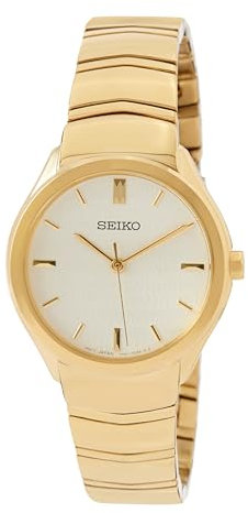 Seiko Damen Analog Japanisches Quarzwerk Uhr mit Edelstahl Armband SUR552P1