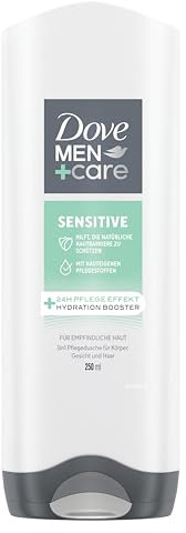 Dove Men+Care Gel doccia 3 in 1 Sensitive Gel doccia per corpo, viso e capelli per pelli sensibili 250 ml