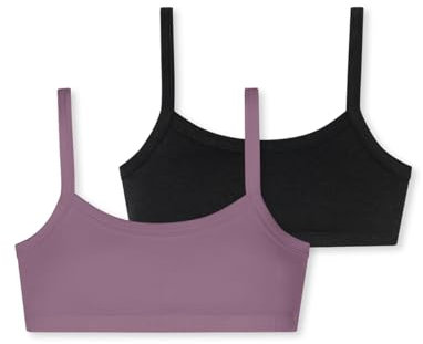 Schiesser Mädchen 2 Pack Unterwäsche Bustier mit Spaghettiträger-95/5 Organic Cotton Bio Baumwolle-Größe 140 Bis 176 BH, Sortiert 2_181940, 16 Jahre (2er Pack)