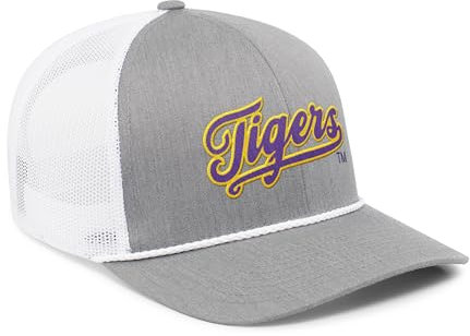 Pacific Headwear Unisex-Erwachsene LSU Herren Trucker Snapback Braid Cap Verschluss, Mehrfarbig/Meereswellen (Ocean Tides), Einheitsgröße