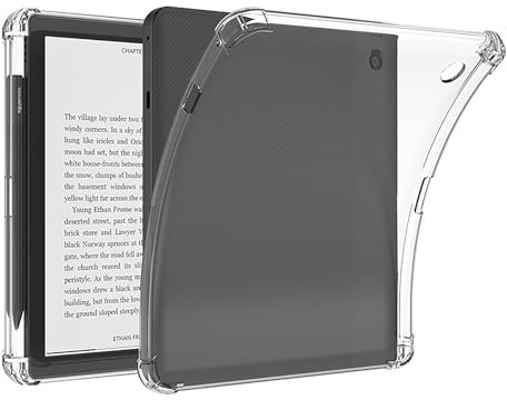 GIOPUEY Coque pour Kobo Sage, Coque arrière en TPU Souple, Housse Mince, Protection Airbag Étui Compatible avec Kobo Sage-Transparent