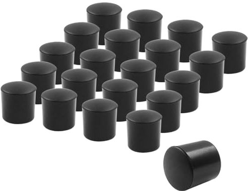 Luomorgo 24Pcs Door Stop Rubber Tip Replacement, Door Stopper Rubber Tip, Black Door Stop Rubber End Cap Universal for Door Stop Bumper Tips Wall & Floor Protection