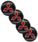 Pack of 4 Hub Caps für Mitsubishi Eclipse Spyder Pajero Sport Endeavor ASX, Car Wheel Centre Caps Alloy Wheel Rim Caps Hub Cap für Wheel Caps, Car Decoration Badge Accessories,A-Black