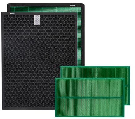 PUREBURG Replacement Filter Kit Compatible with COWAY Airmega Dual Clean APMS-1020A Air Purifier and Humidifier 2 in 1, H13 MAX2 Filter + 2 Pack Humidifier Filter