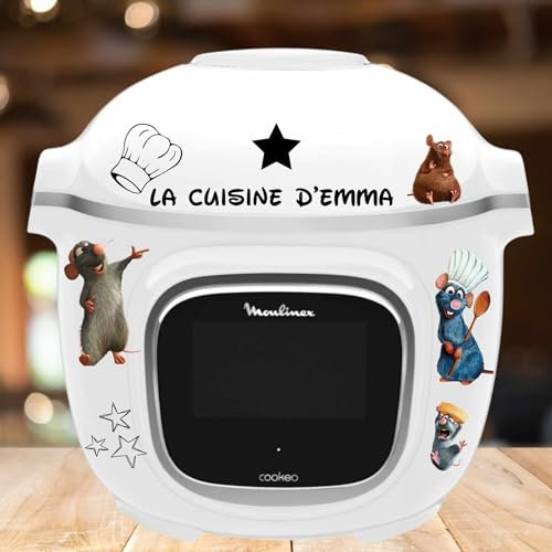 Autocollants pour cookeo, stickers décoration pour cookeo, stickers ratatouille pour robot de cuisine cookeo