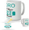 DEREGALOOS Taza de cerámica Personalizada para Padres. Taza Personalizada Regalo día del Padre. Regalo Original Personalizado para hombre. Tazas divertidas con frase. (El mejor padre del mundo)
