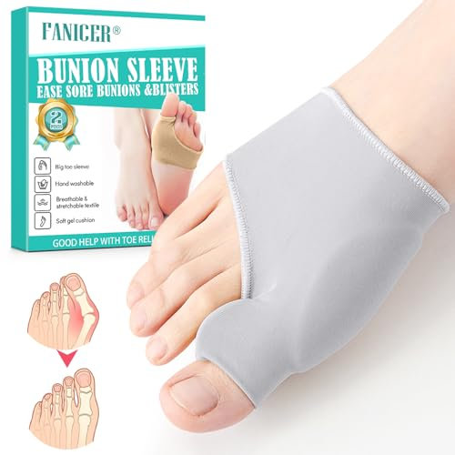 Hallux Valgus Socken, Hallux Valgus Korrektur, Hallux Valgus Bandage, Großer Zeh Bandage, Hammerzeh Korrektur und Schutz, Zehenspreizer Hallux Valgus Bandage für Damen & Herren (M, Grau)