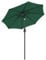 soges Sonnenschirm für den Außenbereich mit Lüftungsfenster UV-Schutz Kippbar Balkonschirm Gartenschirm Ideal für den Garten, Terrasse, Strand oder Café Dunkelgrün Φ264 x 242 cm